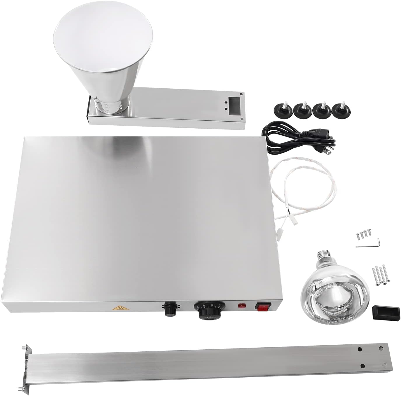 Bandeja de calentamiento comercial con lámpara de calor de alimentos con bombilla, lámpara eléctrica para calentador de buffet de alimentos, lámpara