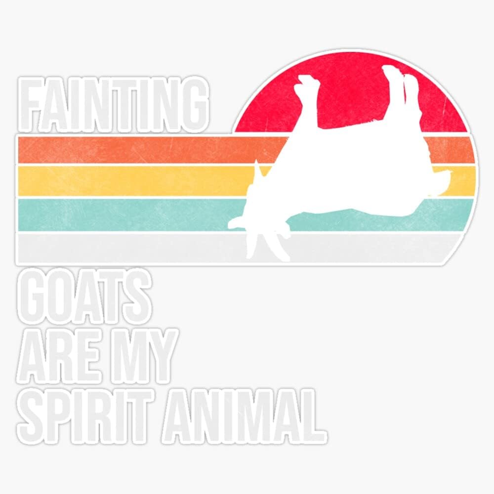 Fainting Goats Are My Spirit Animal – Divertida calcomanía de vinilo para amantes de las cabras, 5 pulgadas