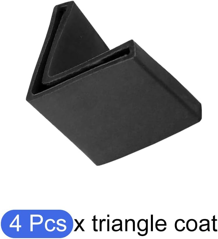 METALLIXITY Almohadillas angulares de hierro para muebles (1.181 in1.18 pulgadas), 4 unidades, cubiertas de pie de PVC en forma de L – para pies de