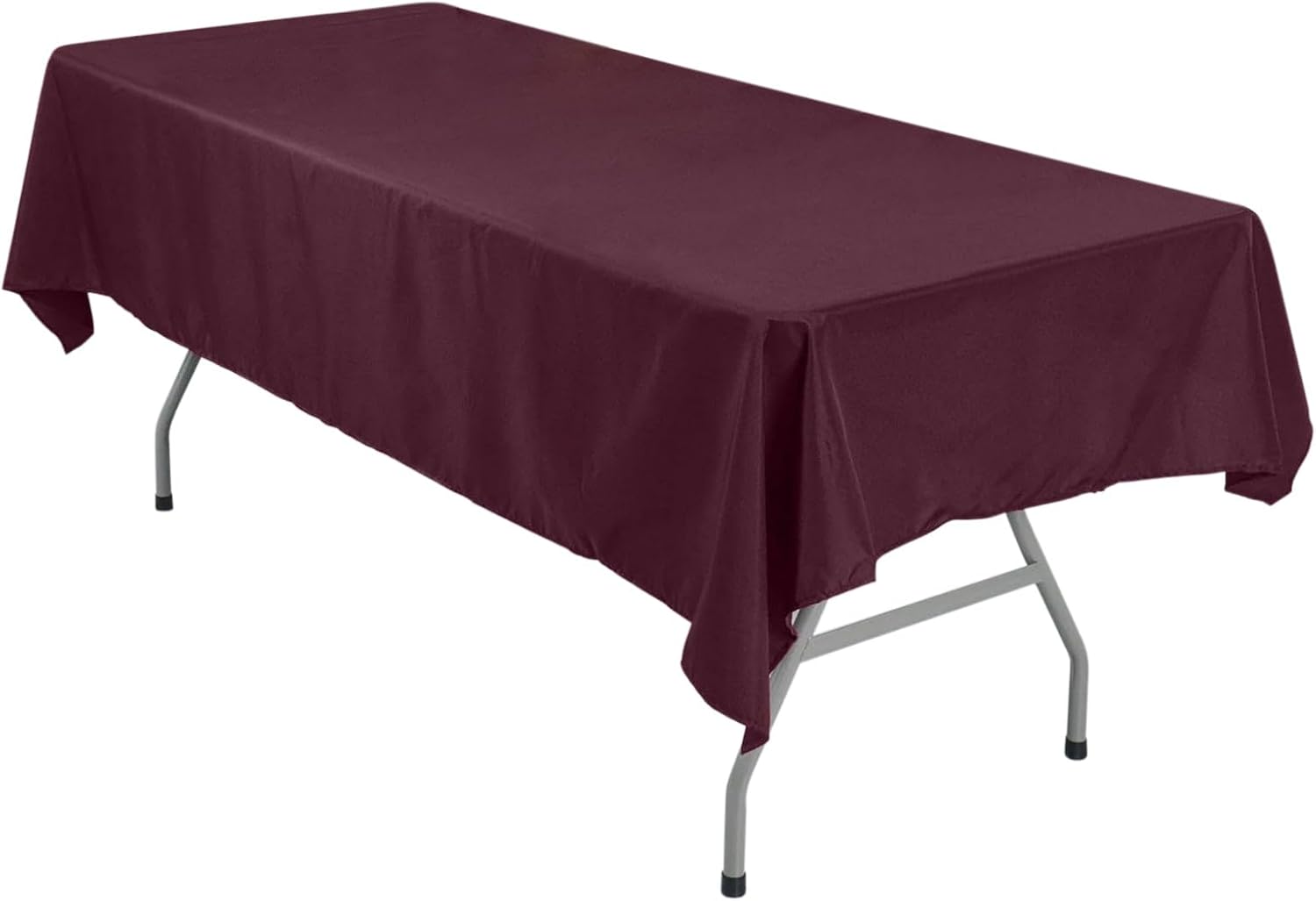 Efavormart – Mantel rectangular de poliéster, 54 x 96 pulgadas, color borgoña, para banquete, boda, fiesta, restaurante
