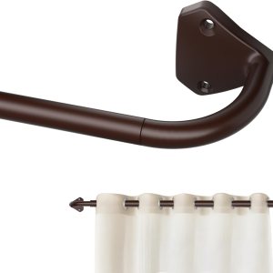 GXOACKJ Barras de cortina envolventes de bronce para ventanas de 48 a 84 pulgadas, barra de cortina telescópica industrial de 58 pulgadas, barras de GXOACKJ Barras de cortina envolventes de bronce para ventanas de 48 a 84 pulgadas, barra de cortina telescópica industrial de 58 pulgadas, barras de