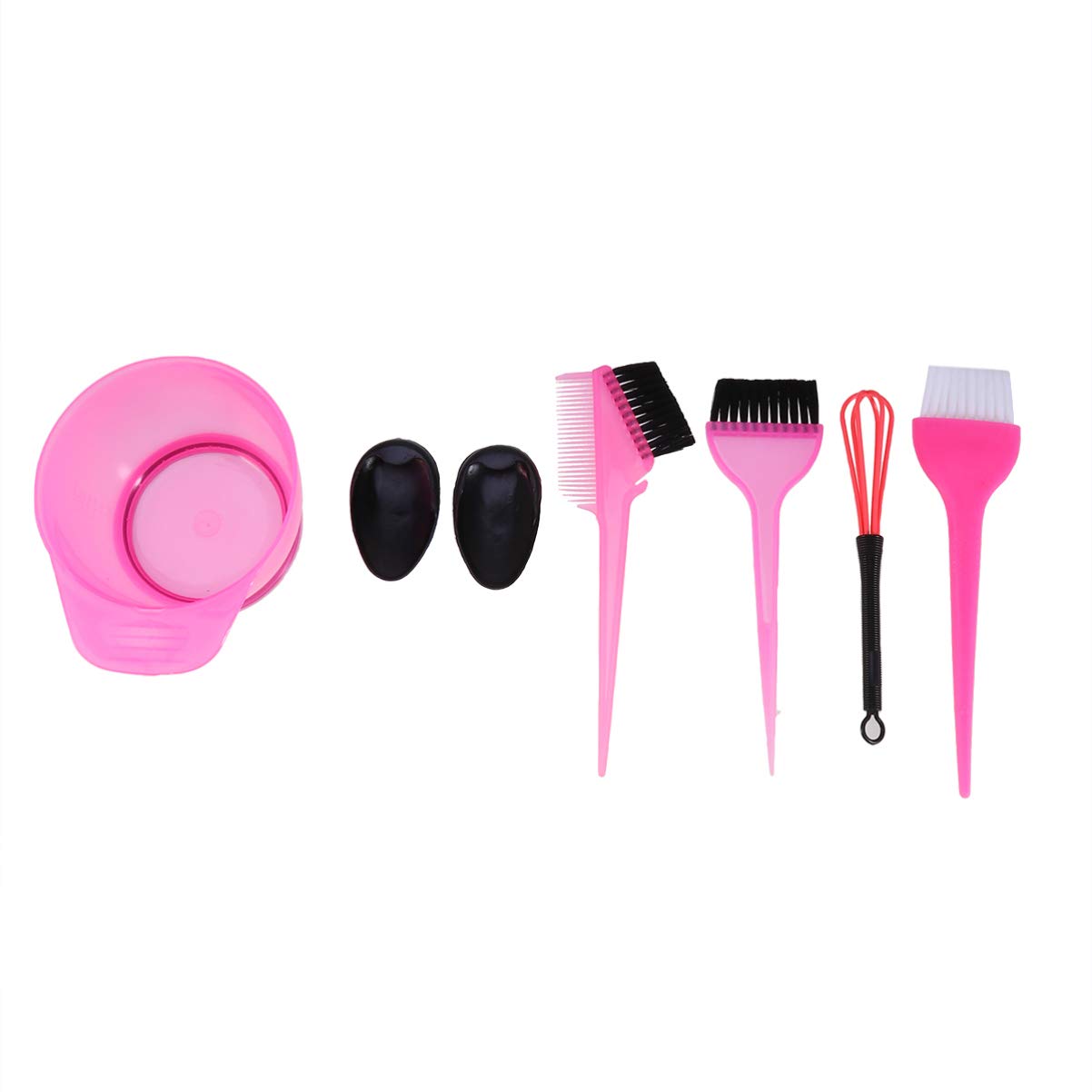 Beaupretty Kit de coloración de tinte para el cabello de 6 piezas con cuenco de color de cabello, cepillo de teñido de cabello, kit de herramientas
