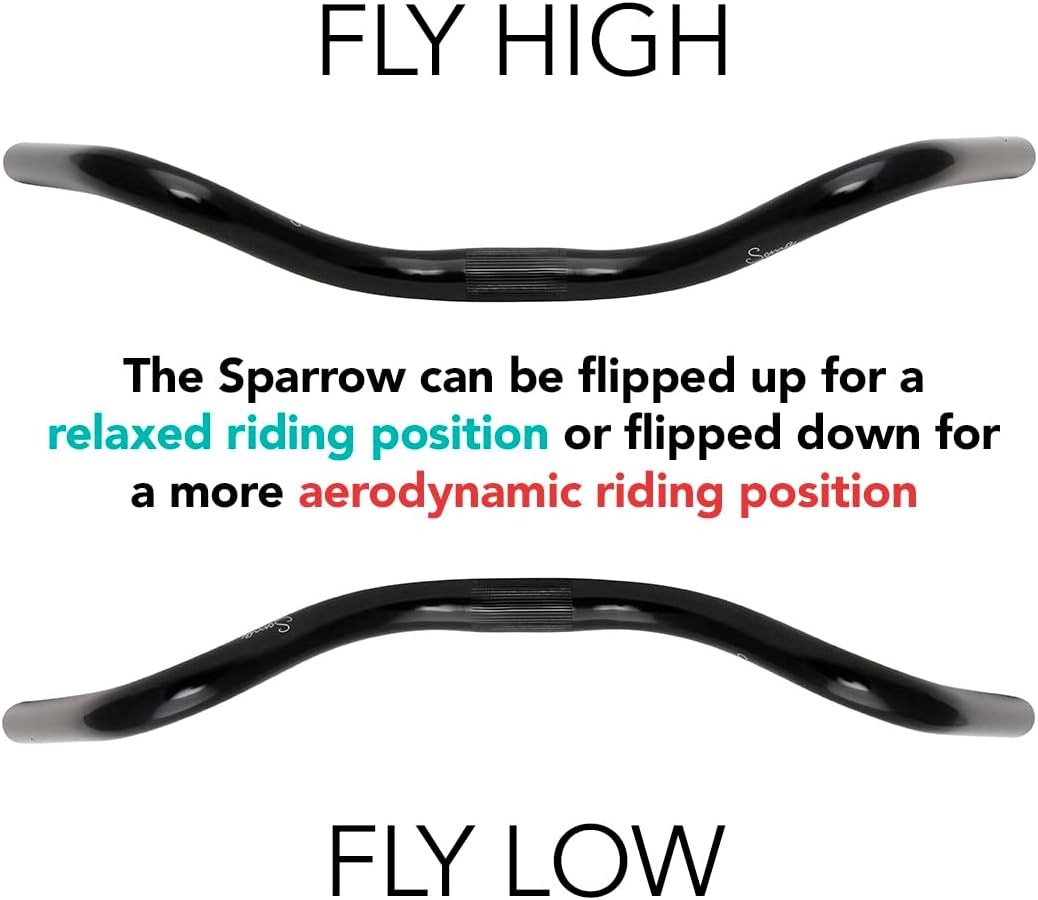 Soma Fabrications Sparrow Bar – Manillar para bicicleta urbana – Manillar de bicicleta casual – Piezas de bicicleta (acabado plateado)