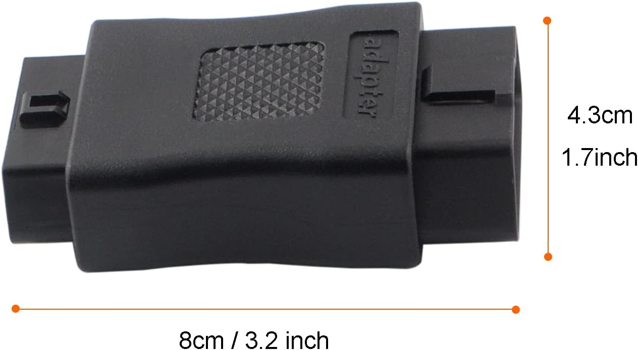 OBD2 OBDII Full 16 Pin macho a hembra OBD Cable Divisor Convertidor Adaptador para Diagnóstico Puerto Extensor (negro)