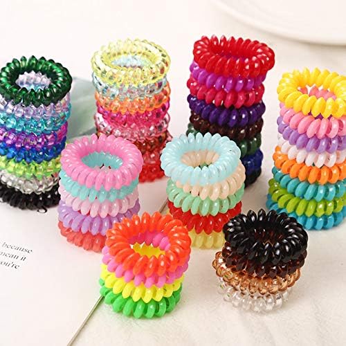 Cuerdas de pelo pequeñas de 0.8 in para niñas, bandas elásticas coloridas para el cabello, para coleta, accesorios para el cabello (mezcla de