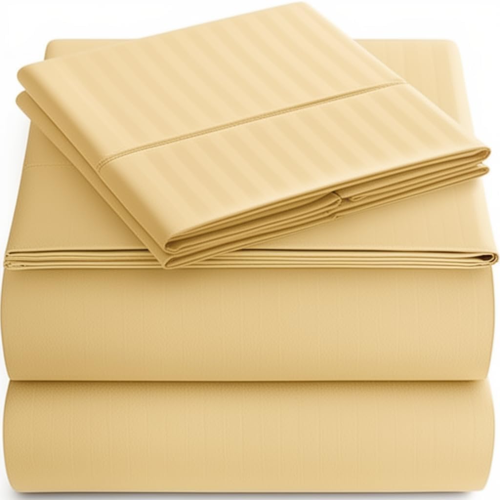Sábanas de algodón tamaño Queen, juego de sábanas de 4 piezas, bolsillo profundo de hasta 16 pulgadas, juego de sábanas y fundas de almohada,