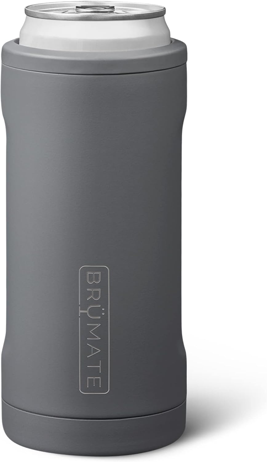 BrüMate Hopsulator Slim – Enfriador de latas aislado, para latas delgadas de 12 onzas, soporte para bebidas de acero inoxidable aislado, para