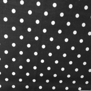 Small Polka Dot Poly Cotton White Dots on Black 58 Inch Fabric by The Yard (F.E. Small Polka Dot Poly Cotton White Dots on Black 58 Inch Fabric by The Yard (F.E.