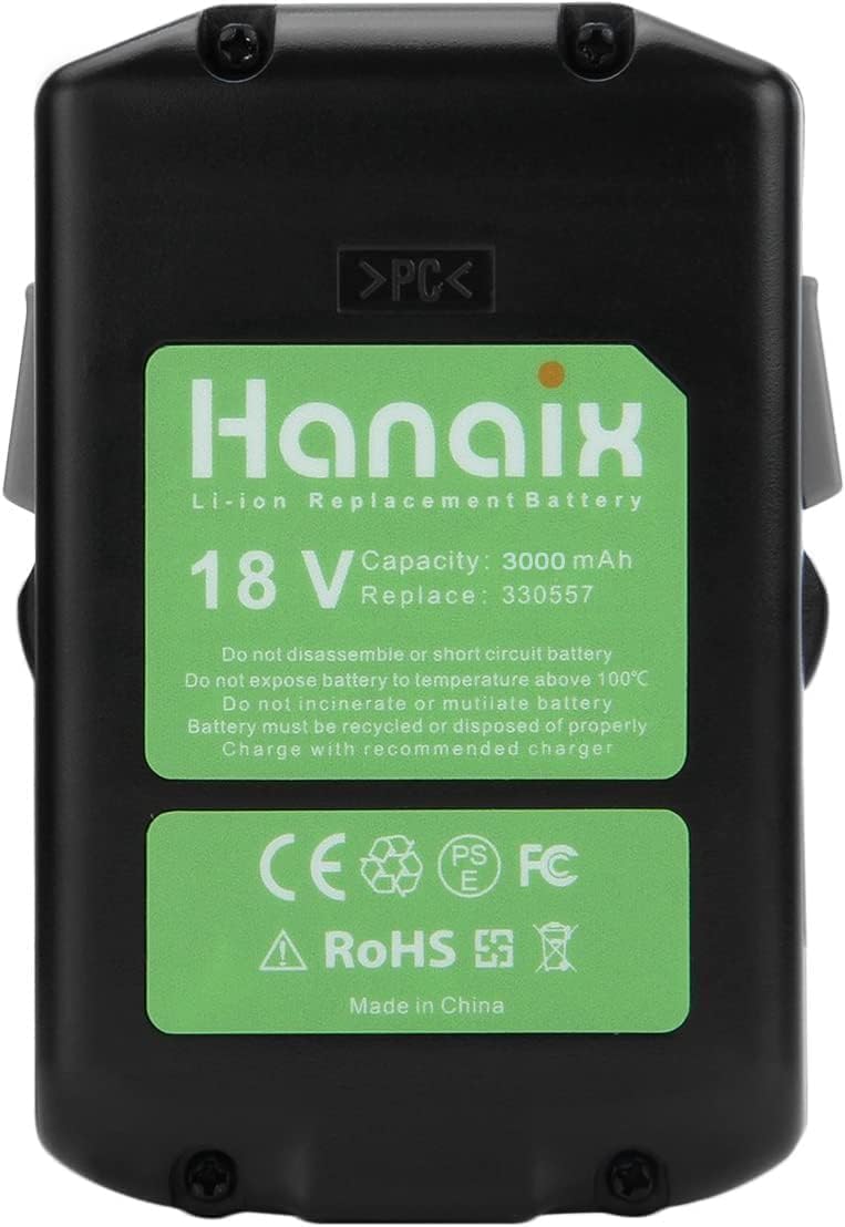 Paquete de 2 baterías de 18 V compatibles con Hitachi BSL1815X BSL1815S BSL1830 BSL1830C 330139 330557 339782 batería de repuesto de iones de litio