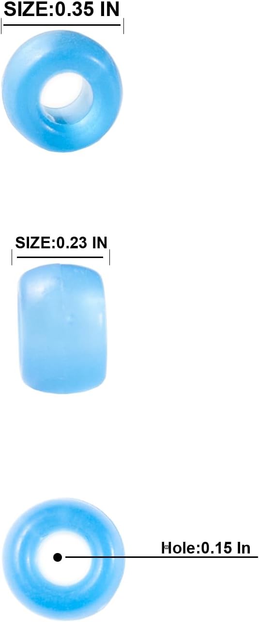 1000 cuentas acrílicas doradas de poni de 0.236 x 0.315 pulgadas a granel para amistad, pulseras, collares, joyería, aretes, trenzado de cabello