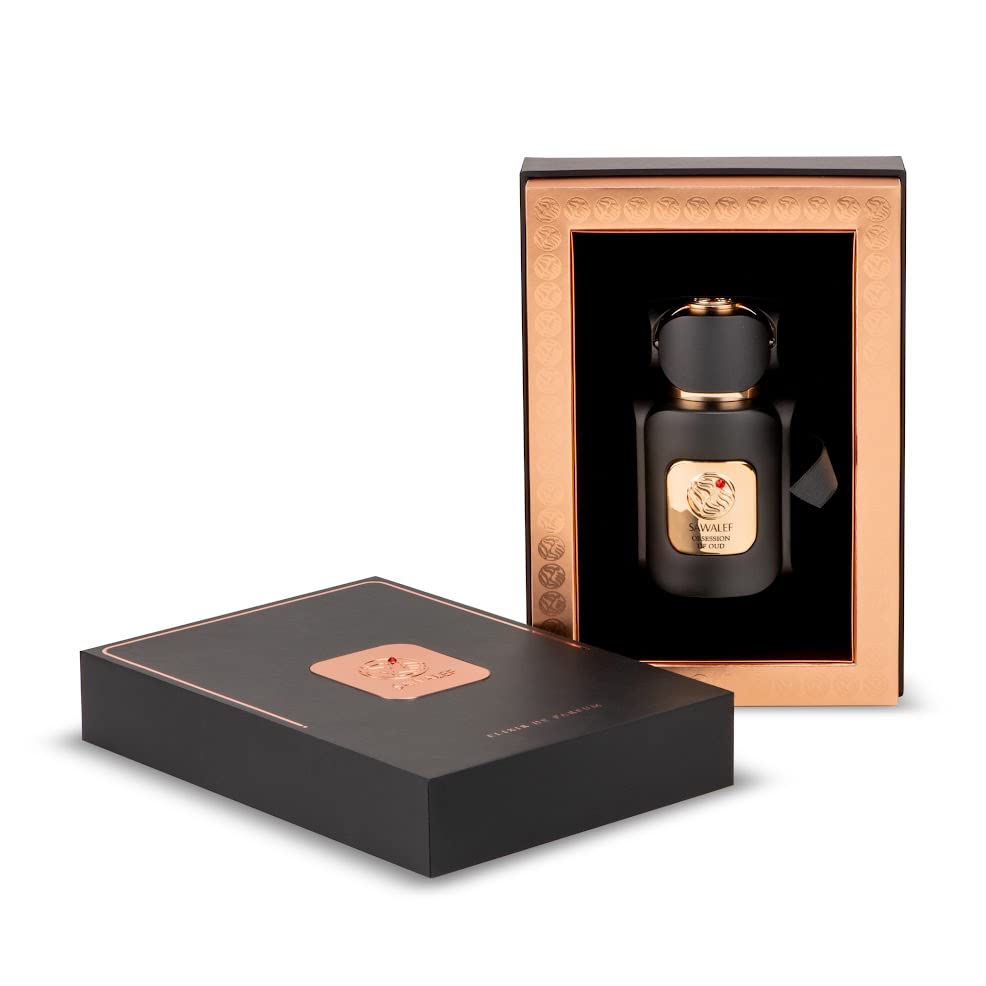 Sawalef Obsession of Oud por Swiss Arabian – Fragancia rica y seductora de elixir de perfume para los amantes del perfume Oud – Notas de higo,