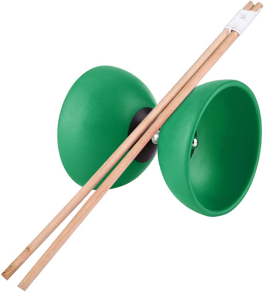 Diabolo Yoyo chino, malabares con palos de mano, delicado, Diabolo es adecuado para jóvenes y ancianos para ejercitar sus manos y brazos (verde)