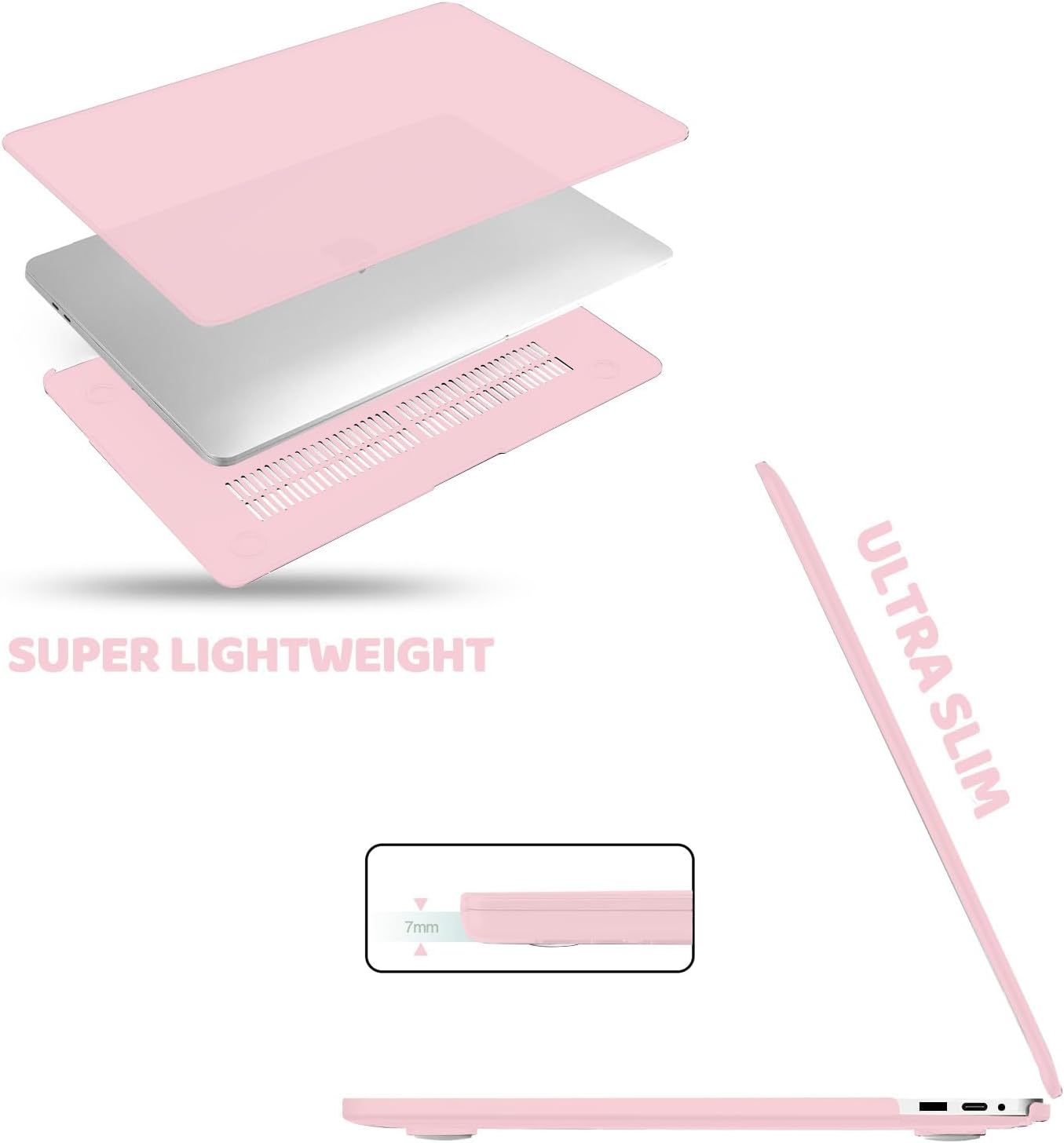 Anban Funda compatible con MacBook Pro de 13 pulgadas 2024 2023 M2, 2022-2016 M1 A2338 A2251 A2289 A2159 A1989 A1708 A1706, carcasa rígida de
