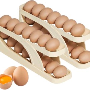 Bandeja rodante para huevos para nevera, bandeja de huevos enrollable para 12-14 huevos, soporte dispensador de huevos para encimera de cocina, Bandeja rodante para huevos para nevera, bandeja de huevos enrollable para 12-14 huevos, soporte dispensador de huevos para encimera de cocina,