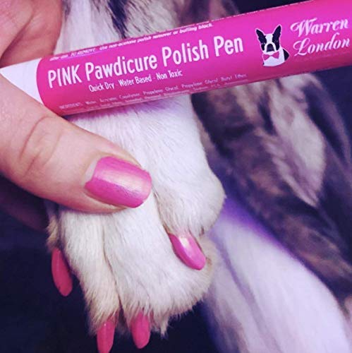 Warren London Pawdicure – Bolígrafos de esmalte de uñas para perro, secado rápido, bajo olor, accesorios no tóxicos para perros, ideales para