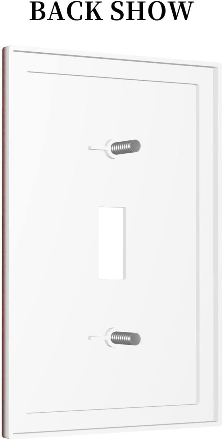 Prístine Farmhouse – Placa de interruptor de luz de 1 cuadrilla con impresión plana de madera color rojo y marrón para decoración de pared de una