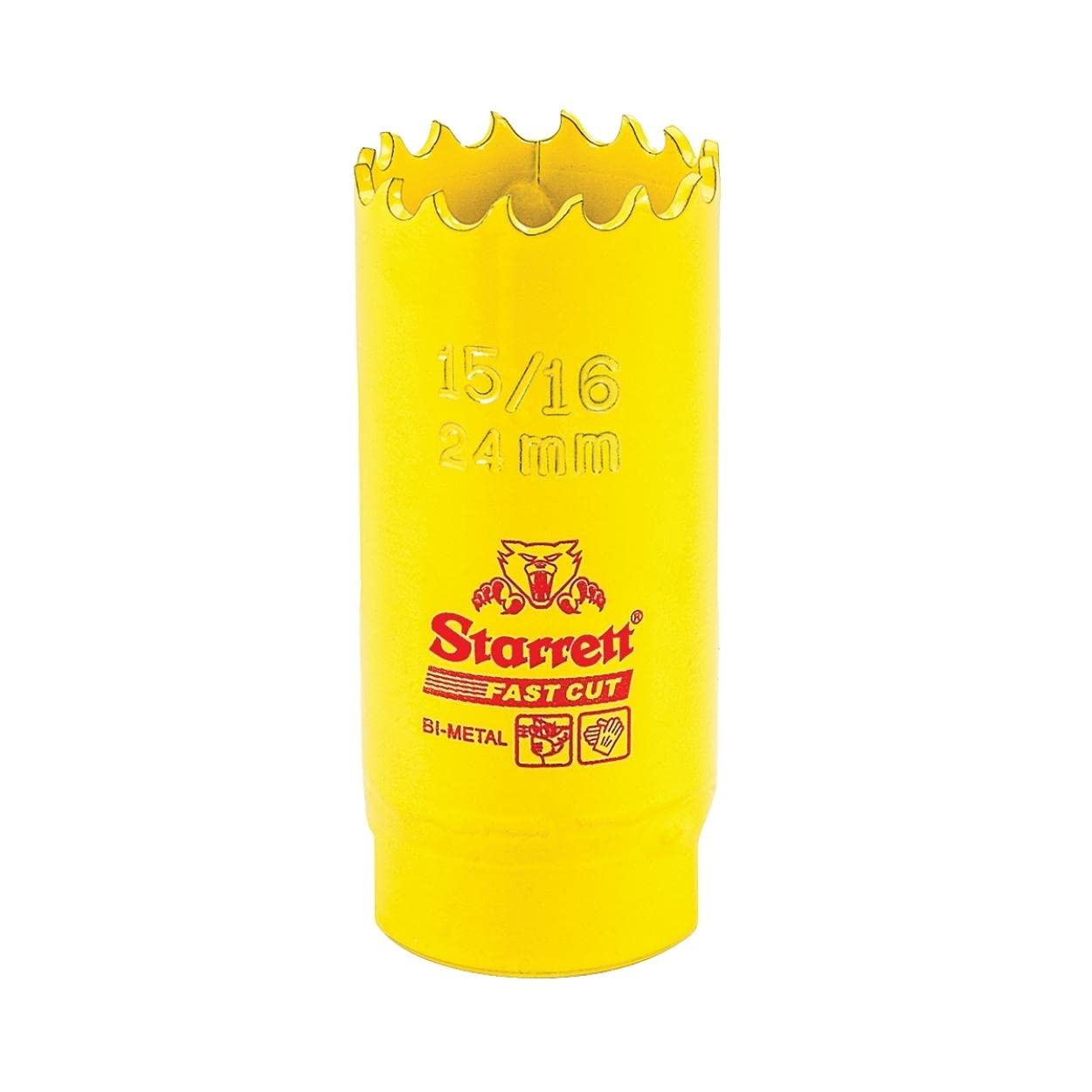 Starrett FCH1056-G – Sierra de agujero recto de corte rápido bimetálica con dientes HSS resistentes a la abrasión, ideal para cortar metal, acero y