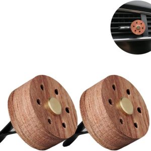 Yeejok Difusor de aceite esencial para automóvil con clip de ventilación, difusor de aromaterapia de piedra de lava de acero inoxidable de madera, Yeejok Difusor de aceite esencial para automóvil con clip de ventilación, difusor de aromaterapia de piedra de lava de acero inoxidable de madera,