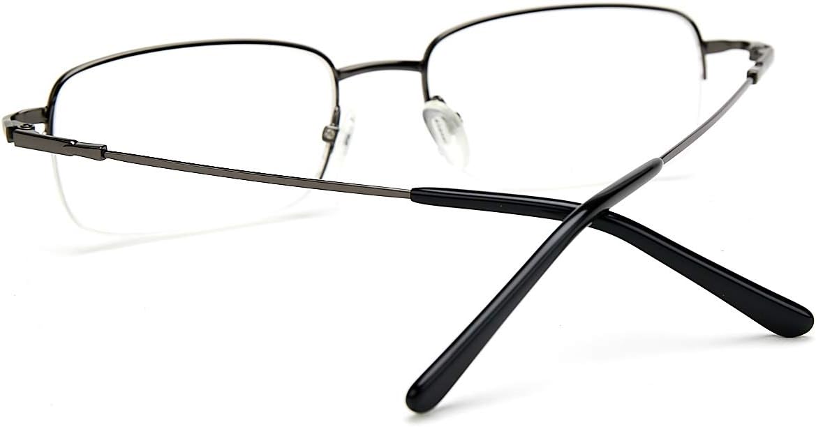 Gafas de lectura progresivas multifocales para computadora, gafas presbiópicas con bloqueo de luz azul, lentes de metal con memoria para hombres