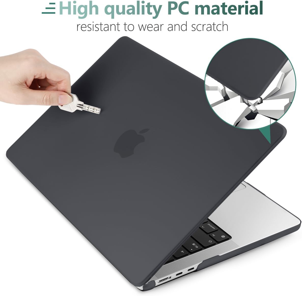 Funda para MacBook Air de 15 pulgadas 2023, modelo A2941 con chip M2, cubierta rígida y cubierta de teclado, protector de pantalla y adaptador OTG