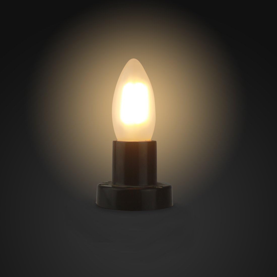 Bombilla LED C35 para candelabro, 2 W regulable, equivalente a incandescente de 25 W, luz blanca cálida de alto CRI, carcasa de vidrio esmerilado,