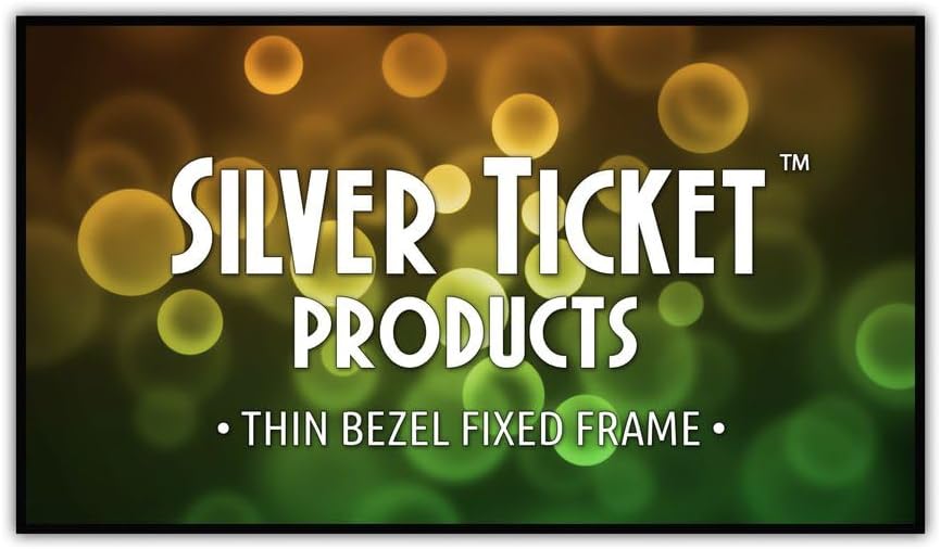 Silver Ticket Products Serie S7 – Marco fijo de cine en casa de 6 piezas, marco fijo 4K8K Ultra HD, HDTV, HDR y pantalla de proyección 3D activa,