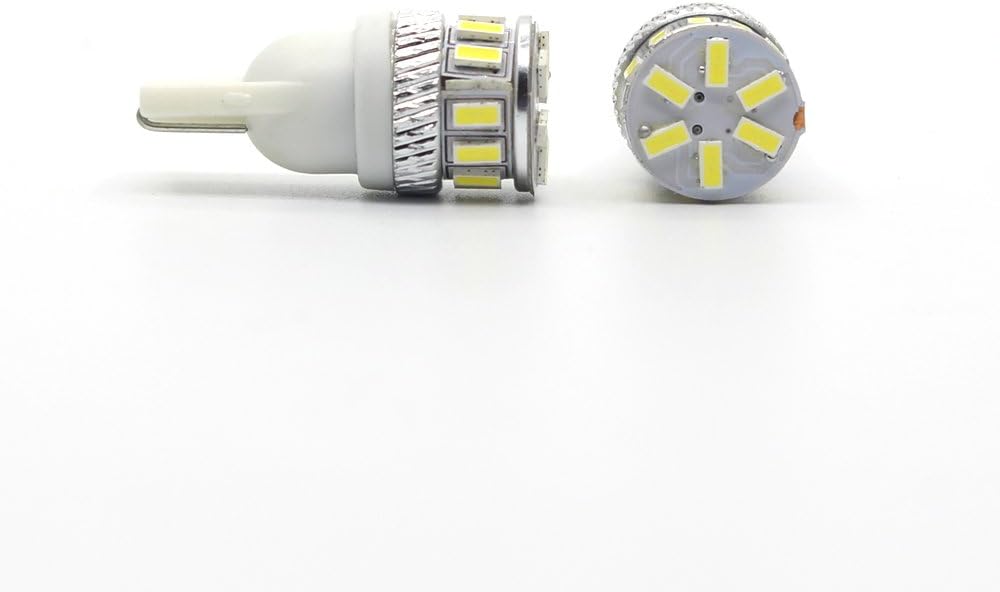 Alla Lighting 2 bombillas LED superbrillantes de 6000 K blanco W5W 2825 W5WLL 2825L 2825L marcador lateral delantero trasero tercer freno placa