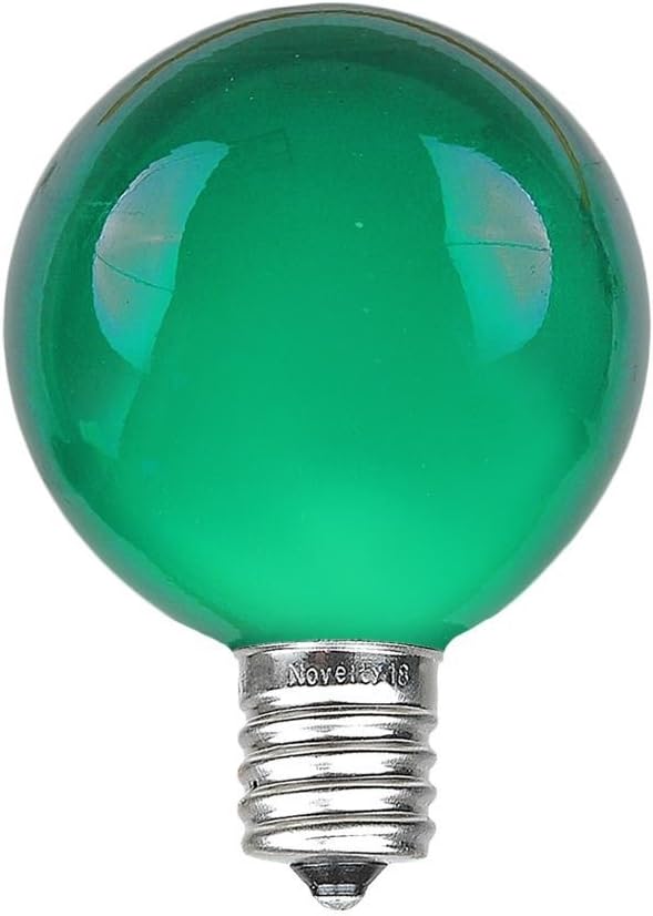 Novelty Lights focos globo de repuesto para luz en cadena, para exteriores, transparente, paquete de 25 G40, base de candelabro C7E12, 5 vatios,