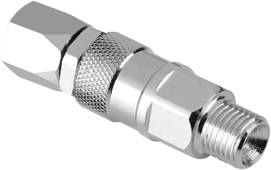 Articulación de pulverizador, 14 de pulgada y 360 grados de rotación de pintura sin aire, accesorio giratorio, acero inoxidable plateado de alta