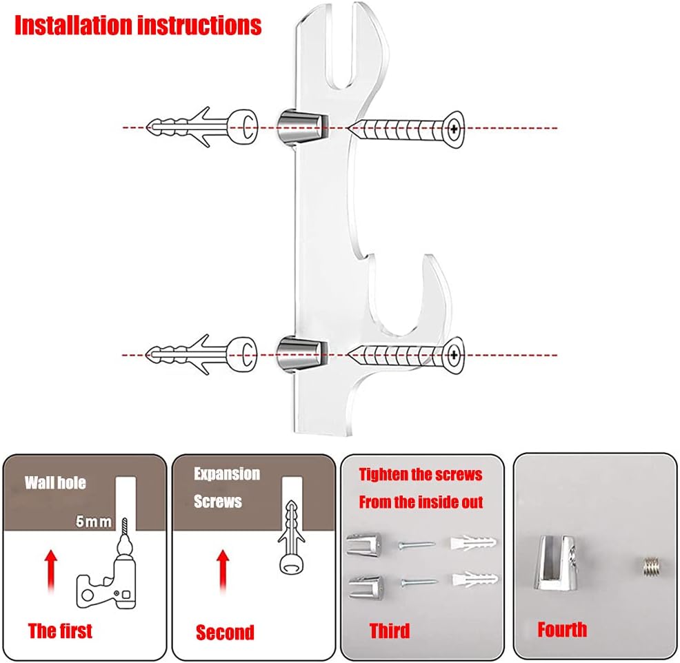 Soporte para espada, gancho para espada, soporte de pared para espada, soporte de pared acrílico de 2 capas, soporte para espada samurái, adecuado