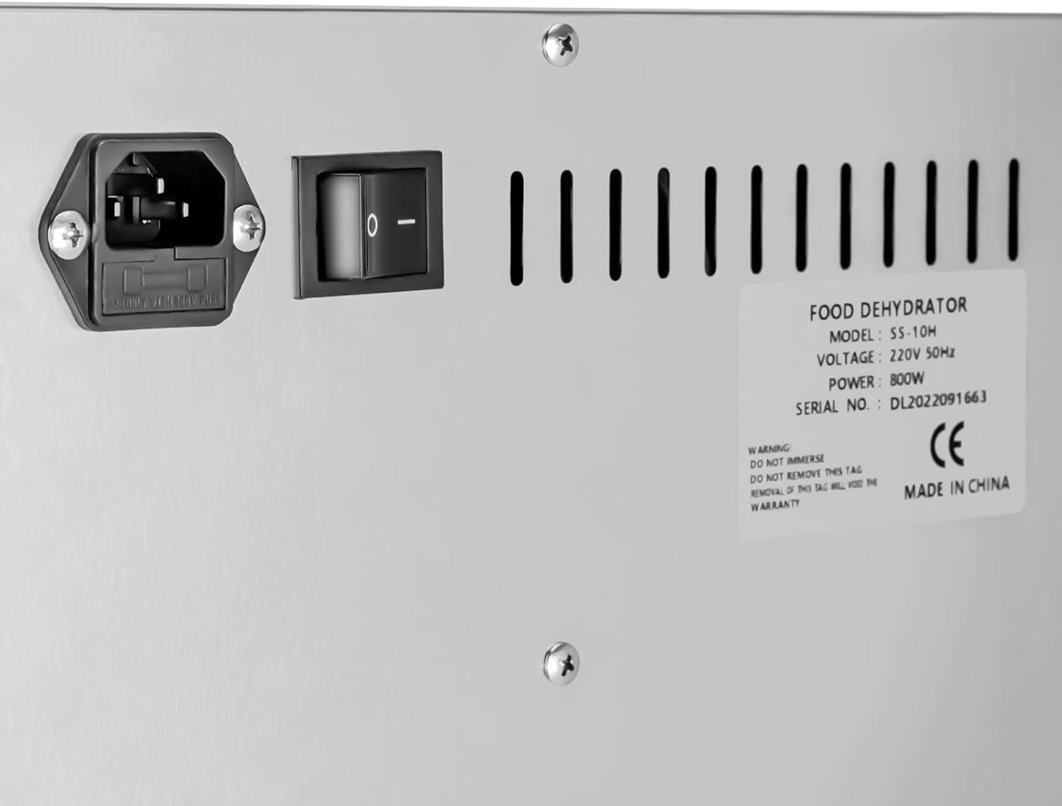 Deshidratador de alimentos, máquina eléctrica de secado de alimentos de 800 W con temperatura digital y temporizador, 10 bandejas de acero