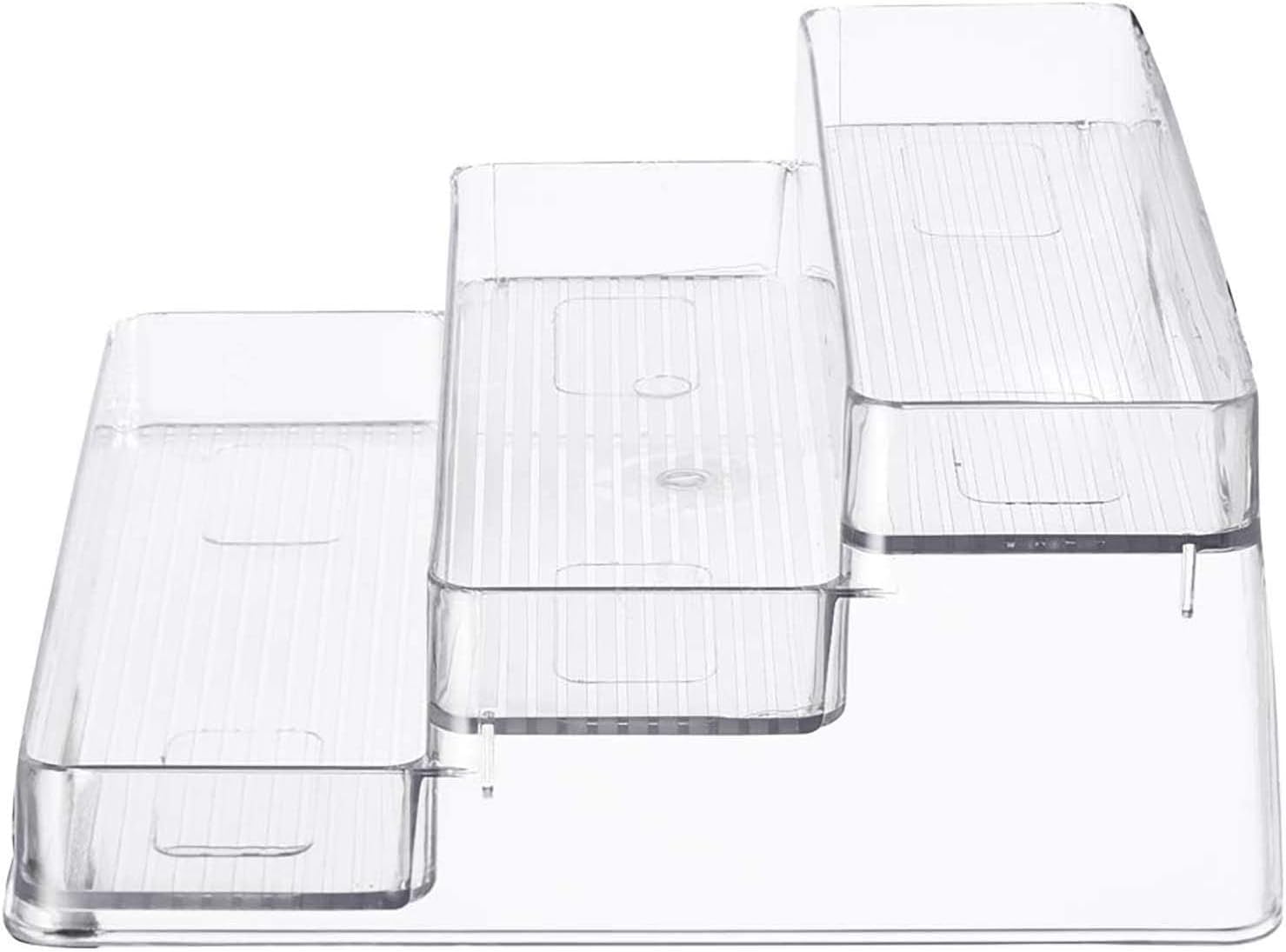 Home Intuition Estante organizador de 3 niveles para especias, transparente (2)