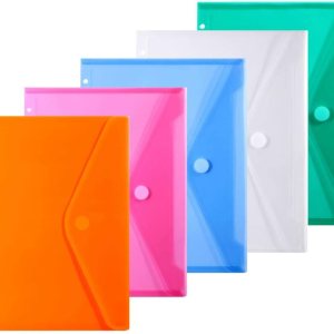 LaOficina – Páginas de inserción de 11 agujeros para sobres de polietileno para carpetas, con cierre de gancho y bucle, colores surtidos, tamaño LaOficina – Páginas de inserción de 11 agujeros para sobres de polietileno para carpetas, con cierre de gancho y bucle, colores surtidos, tamaño