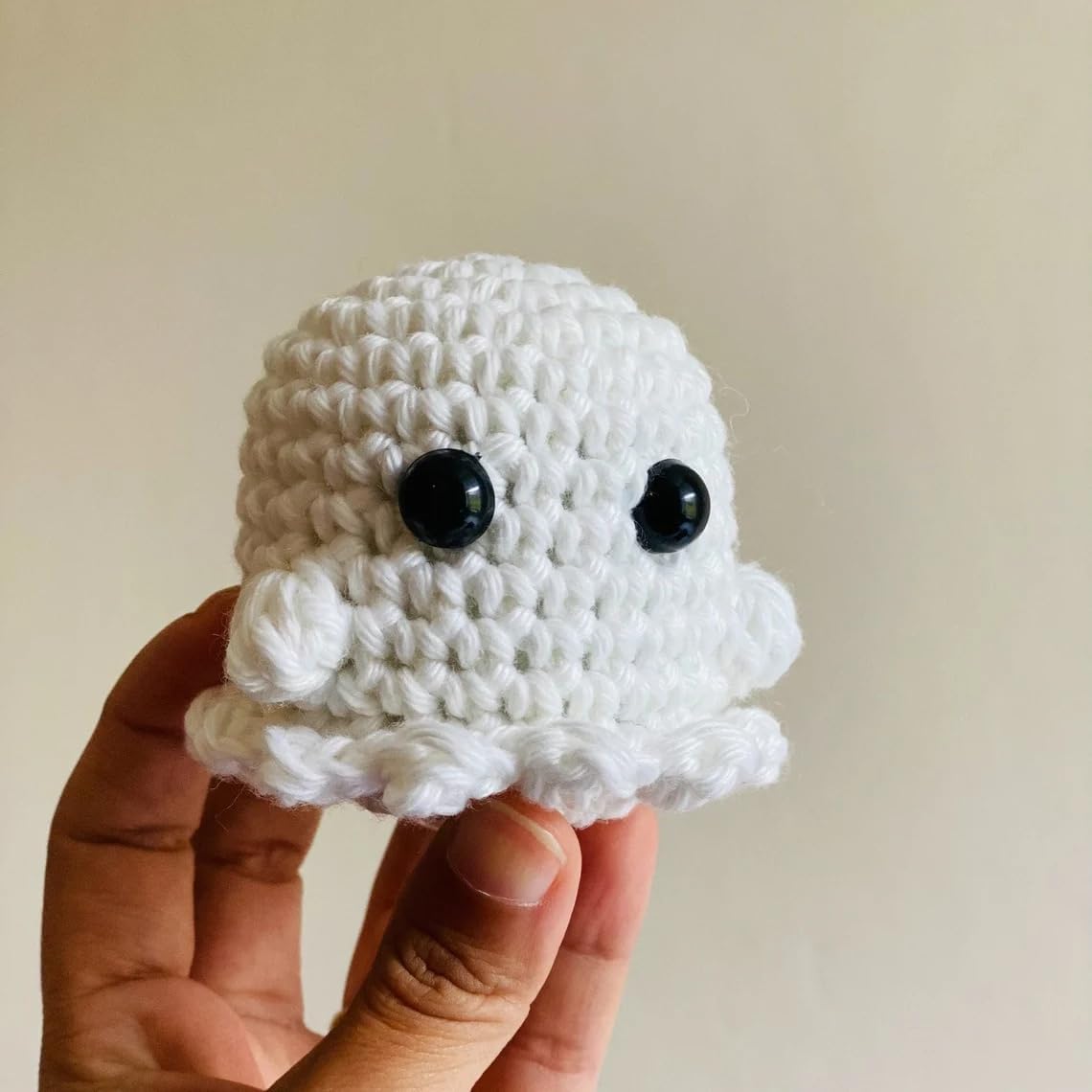 Adopta un fantasma fantasma de ganchillo de Halloween, fantasma de bolsillo, fantasma de ganchillo que brilla en la oscuridad, fantasma de felpa