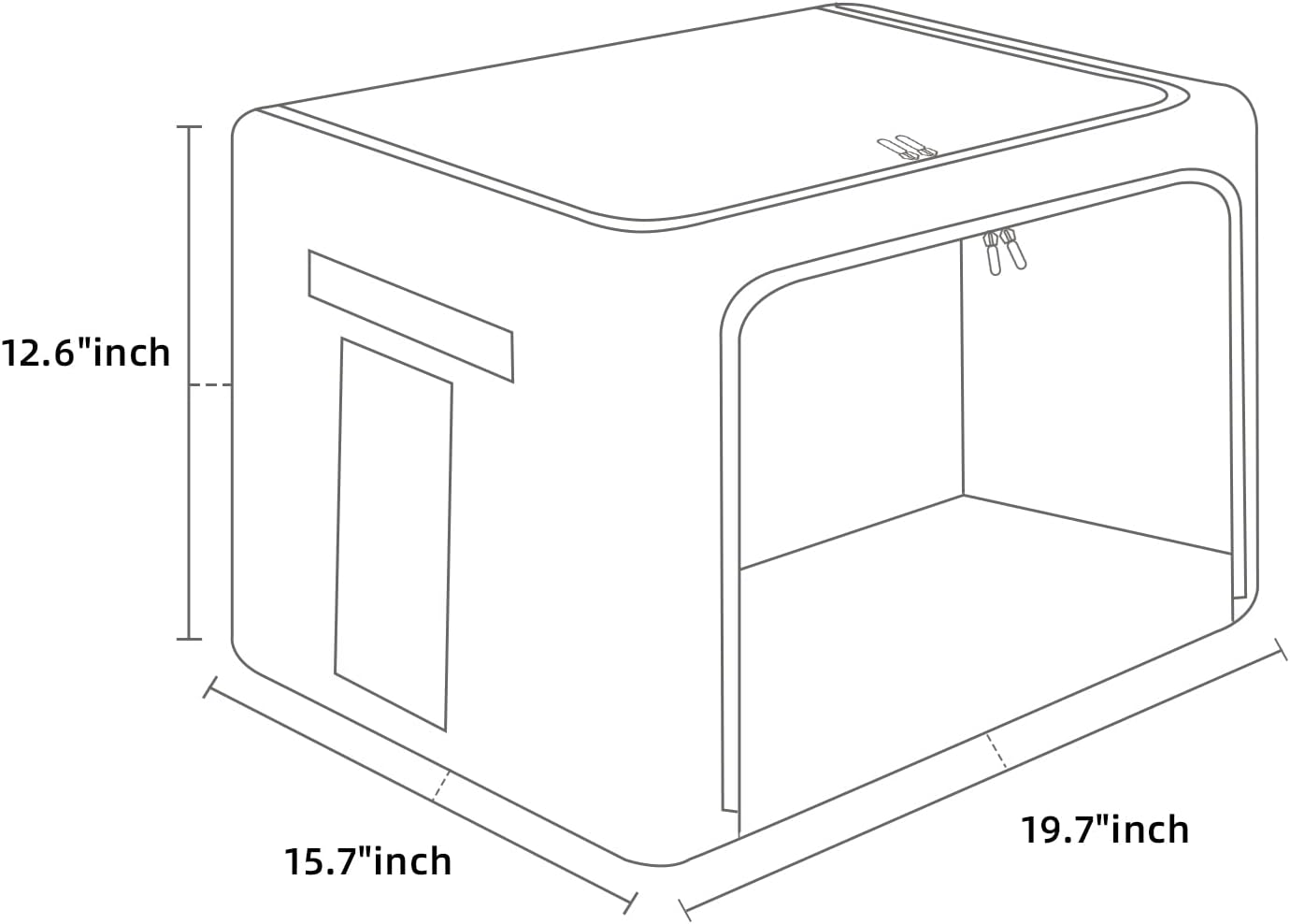 Paquete de 2 contenedores de almacenamiento de ropa, caja de almacenamiento plegable con marco de metal, juego organizador de tela de lino de gran