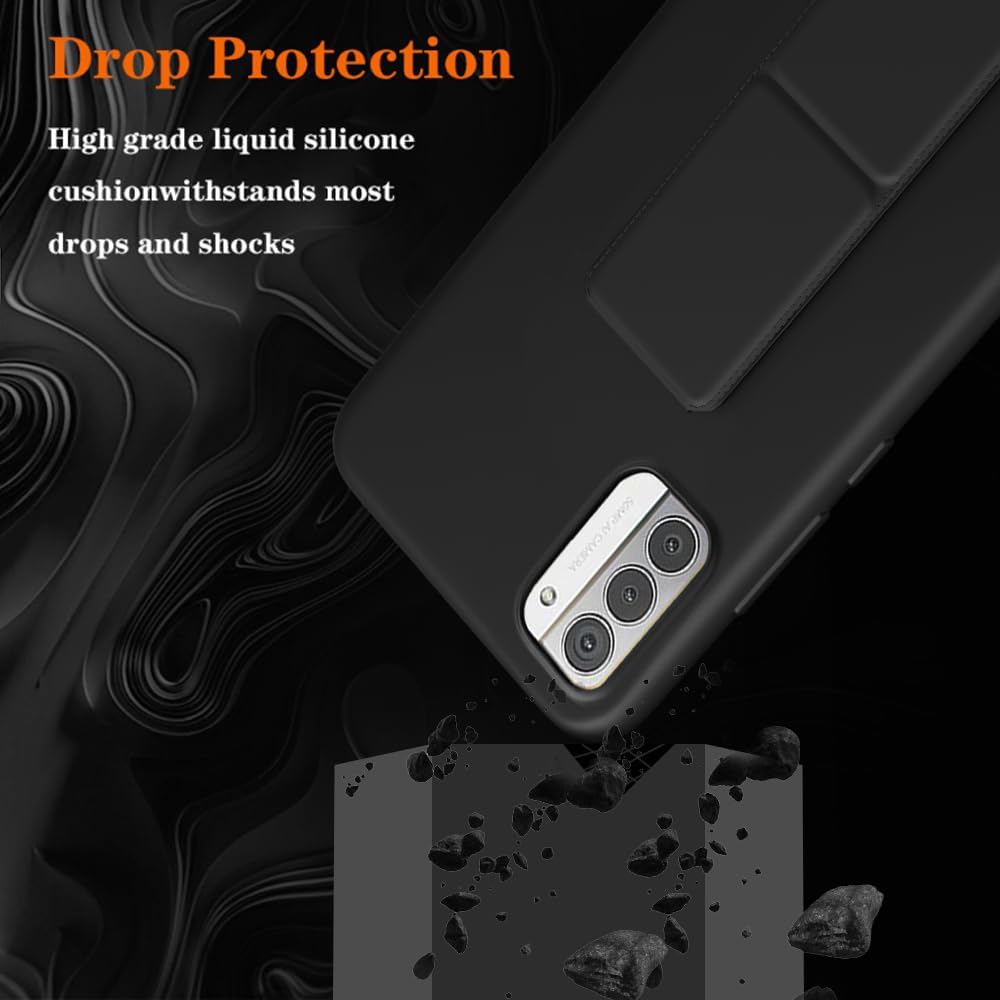 Funda para Nokia G310 5G  Nokia G42 5G Teléfono, Estuche De Soporte Con Protector De Pantalla De Vidrio Templado Ocultar Soporte Plegable Cubierta