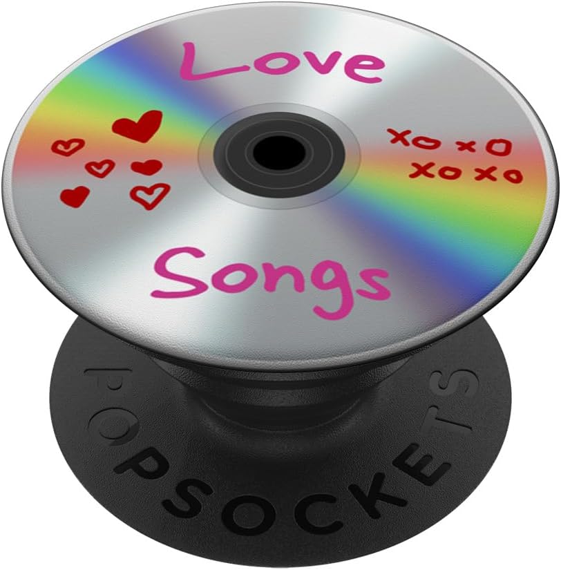 Love Songs CD Retro Compact Disc Vintage 80s 90s Music Hits PopSockets intercambiables PopGrip