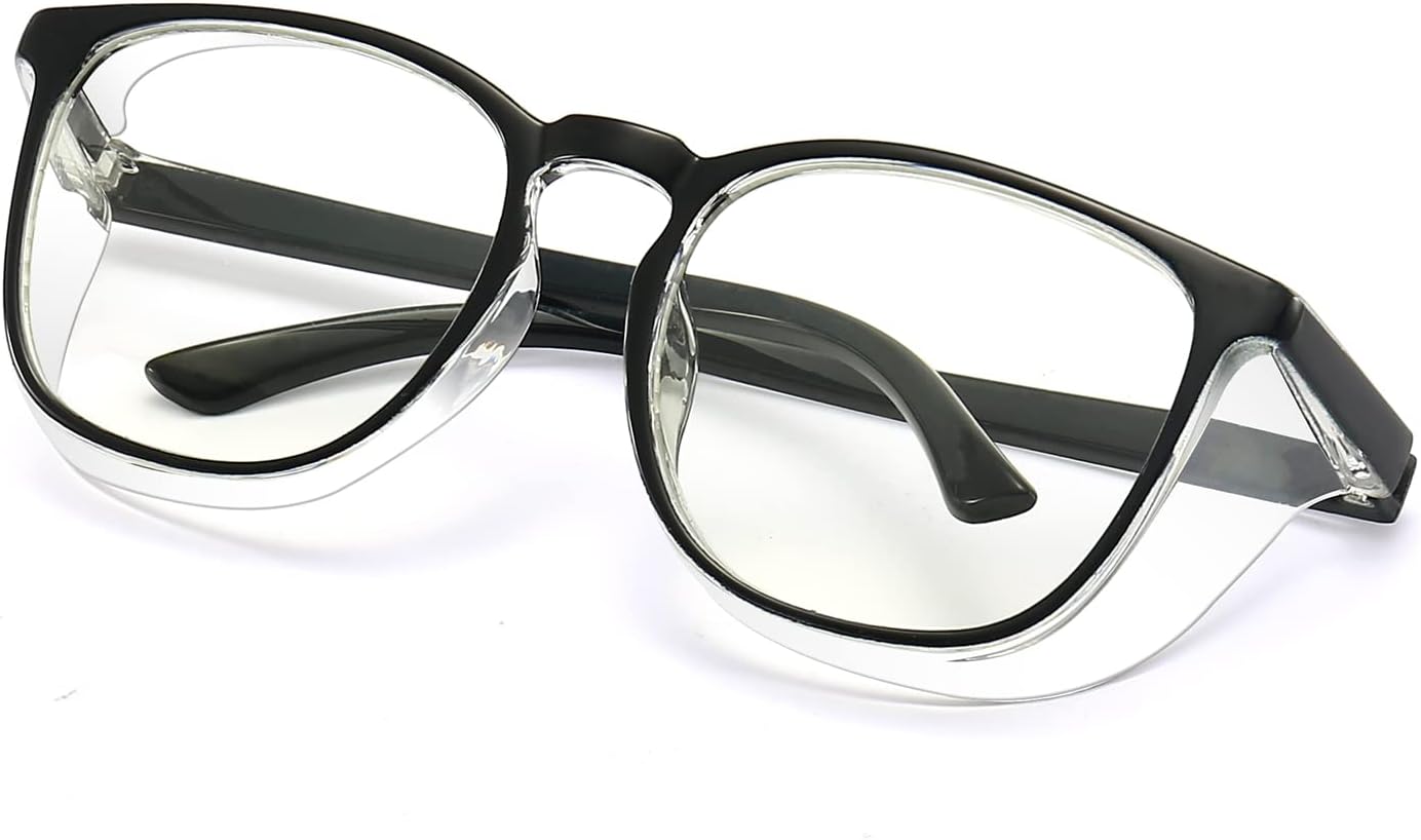 ALWAYSUV Myopía – Gafas clásicas negras envolventes con marco miope, para distancias cortas y miopes para mujereshombres, 3.0