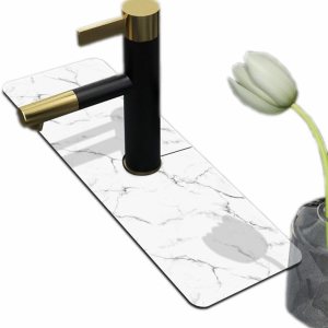 CYlovinho Grifo de fregadero de cocina a prueba de salpicaduras, tapete absorbente para grifo de fregadero de tierra de diatomeas, tapete de secado, CYlovinho Grifo de fregadero de cocina a prueba de salpicaduras, tapete absorbente para grifo de fregadero de tierra de diatomeas, tapete de secado,