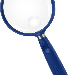 Feosky Lupa de lectura de mano, lupa de 10 x 30X, lente inastillable de 2.953 in, goma con mango suave antideslizante para lectura de personas Feosky Lupa de lectura de mano, lupa de 10 x 30X, lente inastillable de 2.953 in, goma con mango suave antideslizante para lectura de personas