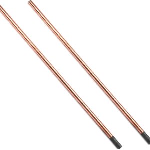 Bettomshin Varillas de escape de carbono con revestimiento de cobre de 0.236 x 13.976in, electrodos de cobre de 2 piezas Bettomshin Varillas de escape de carbono con revestimiento de cobre de 0.236 x 13.976in, electrodos de cobre de 2 piezas