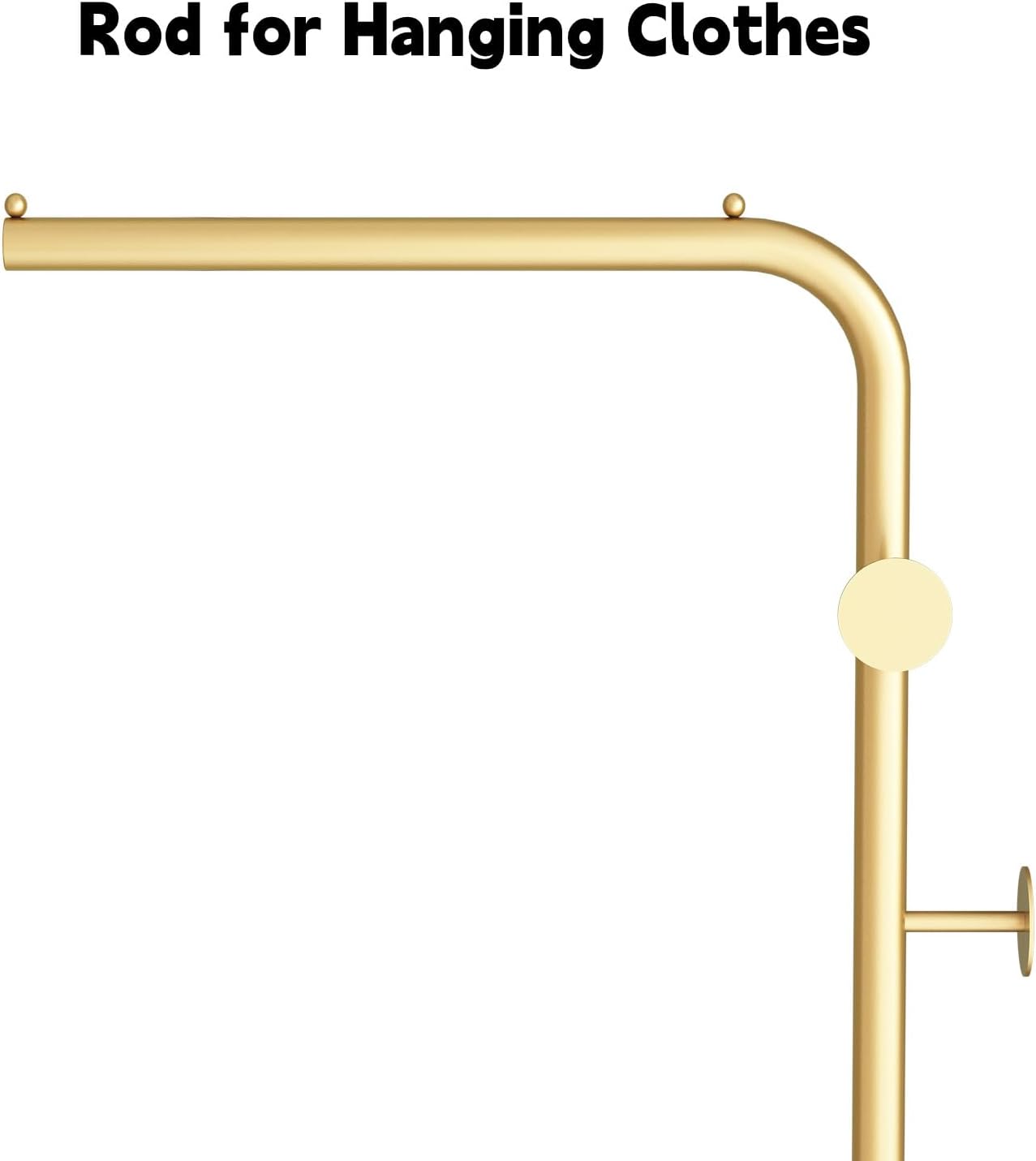 Percheros de metal dorado, perchero de pie con base pesada, moderno árbol de abrigo con barra transversal y 3 ganchos, percheros de entrada para