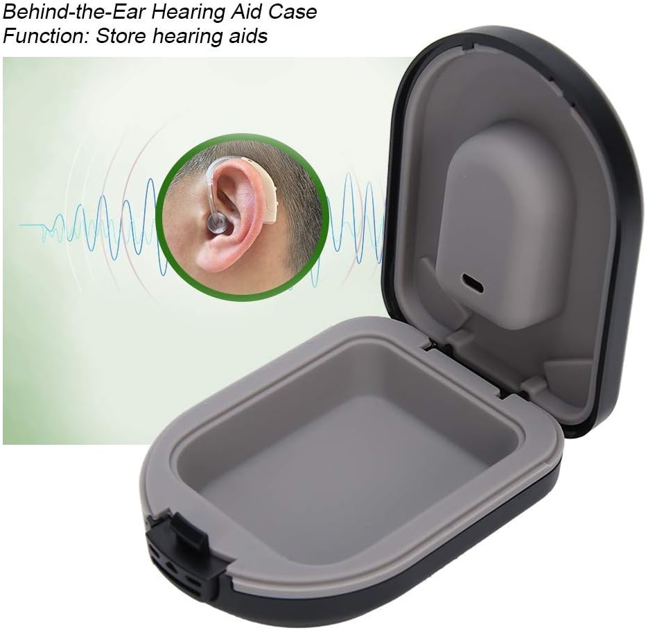 Estuche para audífonos detrás de la oreja, resistente al agua, resistente a las caídas, caja protectora portátil, contenedor para audífonos para
