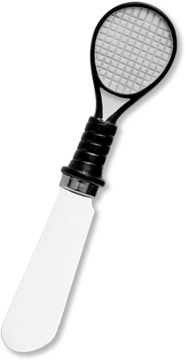 Mango de resina pintado a mano de 4 piezas con hoja de acero inoxidable esparcidor de quesocuchillo esparcidor de mantequilla, surtido (tenis)