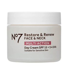 No7 Restore & Renovar Face & Neck Crema de Día MULTI ACTION 1.7 fl oz No7 Restore & Renovar Face & Neck Crema de Día MULTI ACTION 1.7 fl oz