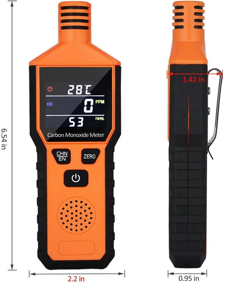 Medidor de monóxido de carbono de mano, detector de monóxido de carbono portátil alimentado por batería, probador de sensor de CO profesional con