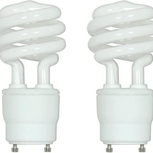 Satco S8205 – Lámpara fluorescente compacta con base GU24 de 18 W, 2700 K, 2700 K, 2 unidades, blanco cálido, 75 W igual Satco S8205 – Lámpara fluorescente compacta con base GU24 de 18 W, 2700 K, 2700 K, 2 unidades, blanco cálido, 75 W igual