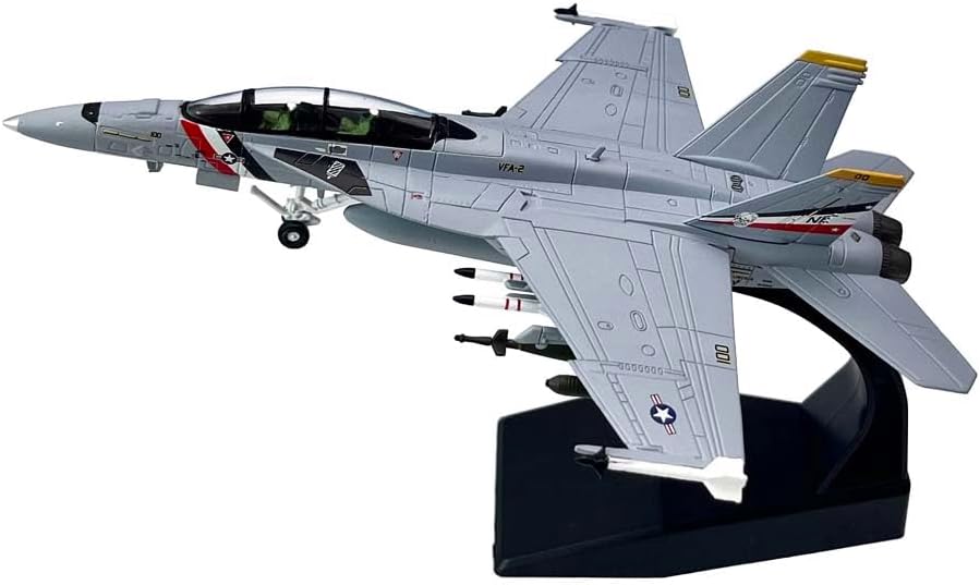 Escala 1100 US F18 FA-18F Super Hornet VFA-2 Avión de combate Avión de Metal Militar Avión Juguete Modelo Colección Regalo
