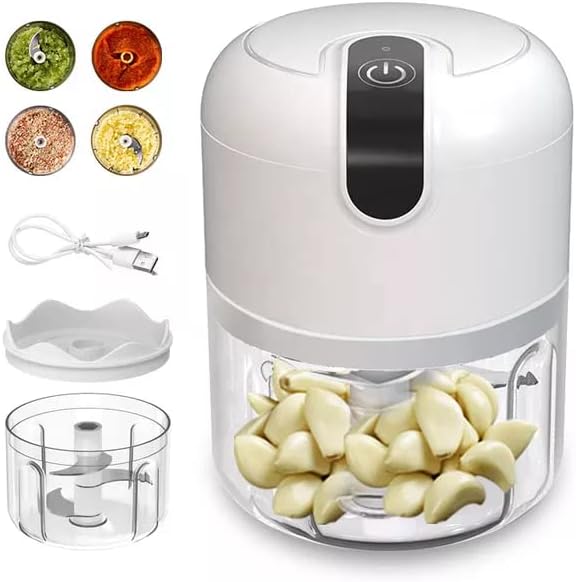 Picador inalámbrico automático  Mini licuadora eléctrica portátil de cocina  Picador fácil para ajo, verduras, frutas, cebollas, carne, ensalada,