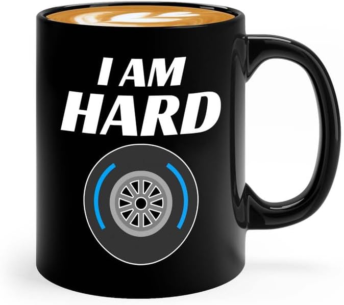 Racer Coffee Mug 11oz Black – I’m Hard – Fuel Speed Racer Car Guys Circuit Automotive Racing Boy Gifts For Him Dad Men Boyfriend